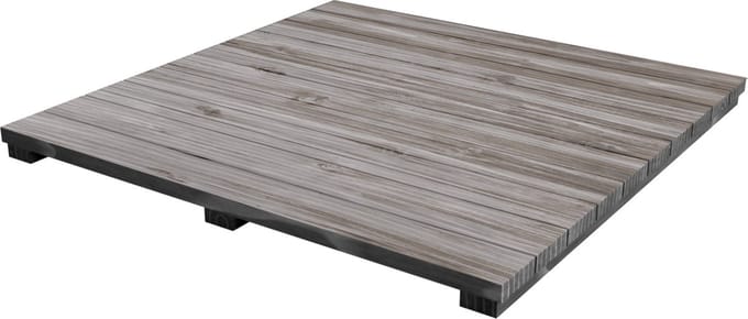 BIG GREEN EGG - Distressed Acasia Wood Insert Modular Workspace