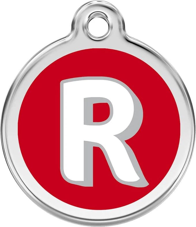 Red Dingo Hondenpenning 20 mm letter R