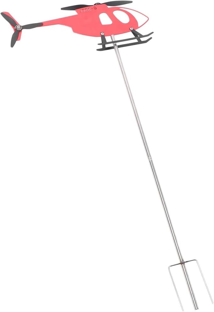 Vliegtuig Windwijzer - Windrichting Indicator - Tuin Decoratie - Duurzaam Metaal - 29 cm - Rood