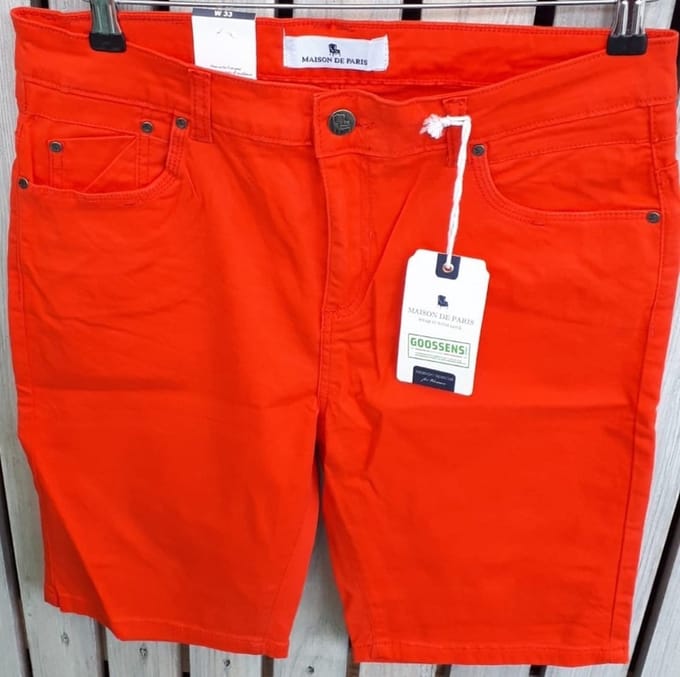 Brams Paris dames short - korte broek dames - Gaia - berry (rood) - maat 28