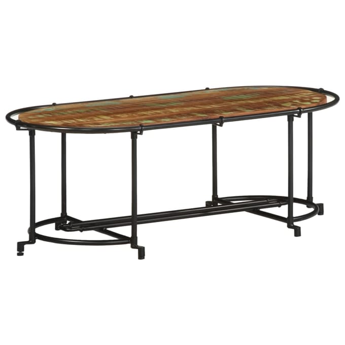 vidaXL - Salontafel - 110x55x40 - cm - massief - gerecycled - hout