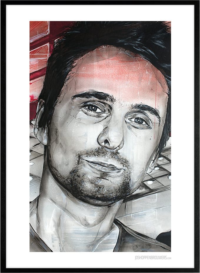Matthew Bellamy print 51x71 cm *ingelijst & gesigneerd