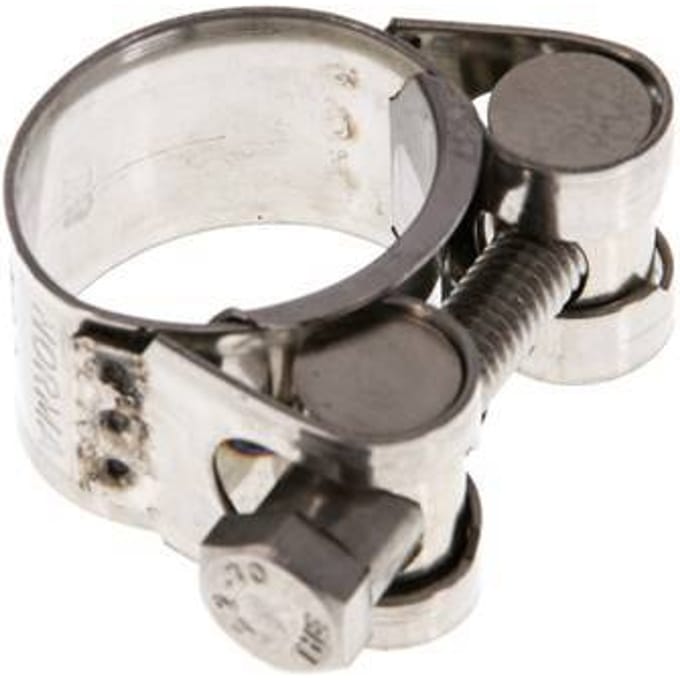 23 - 25 mm Slangklem van Rvs 304 met een 18 mm band - Norma
