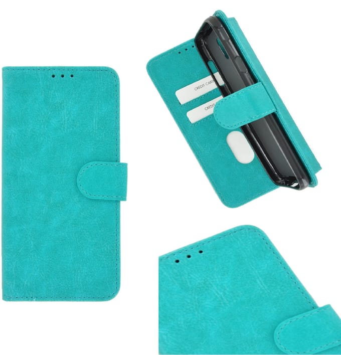 Sony Xperia X Compact hoesje wallet book style case turquoise