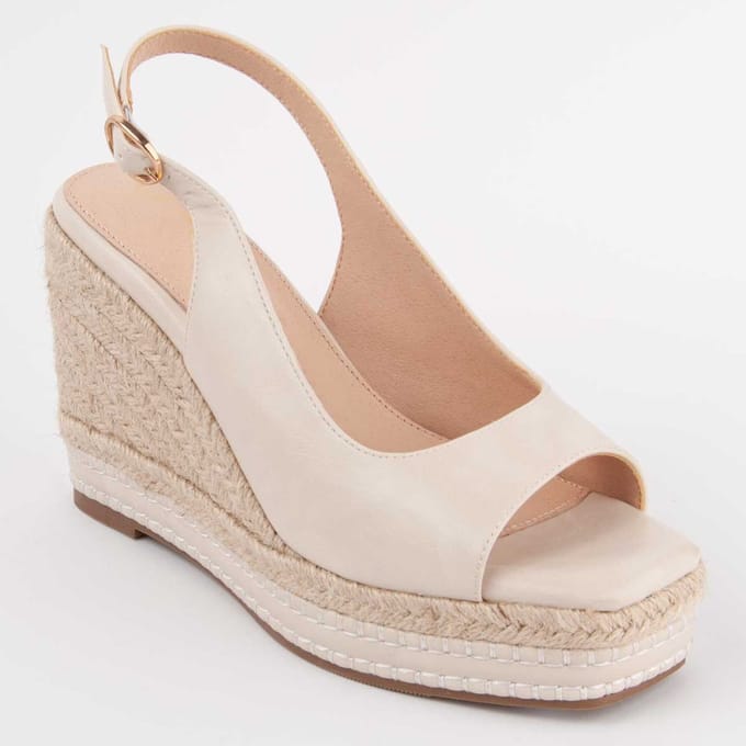 Sandale compensée pour femme. Montevita Salia 102915 40 beige