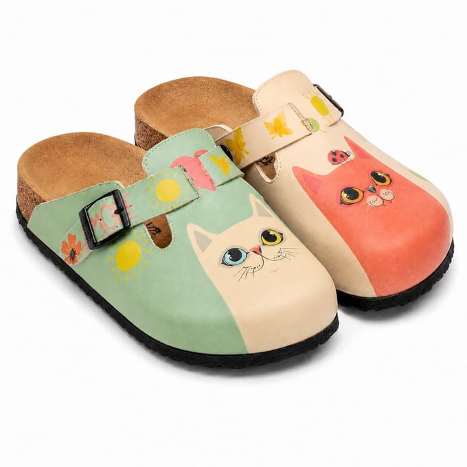 Goby Sunny Paws – Dames Clogs - Muilen – Vegan – Handmade – Maat 38