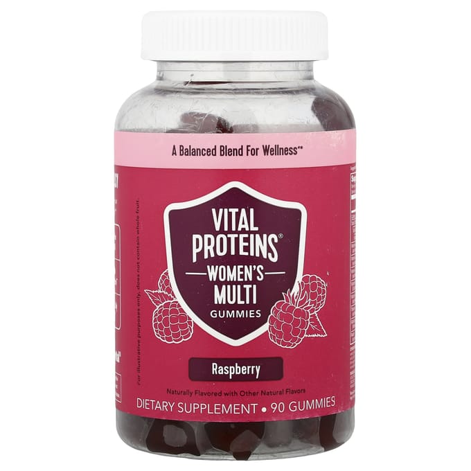 Vital Proteins, Uitgebreide Gummies voor Vrouwen, Framboos, 90 Gummies
