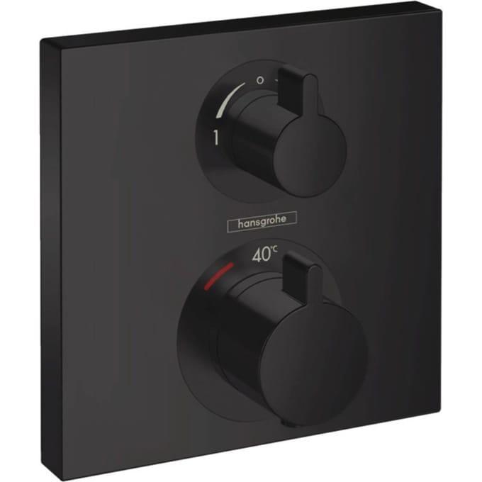 hansgrohe Ecostat Square thermostaat afbouwdeel voor 2 functies mat zwart