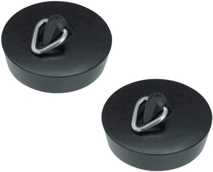 Afvoerstoppers Set - Wastafel Stop - Douche Gootsteen - Set van 2 - 435 mm - Zwart
