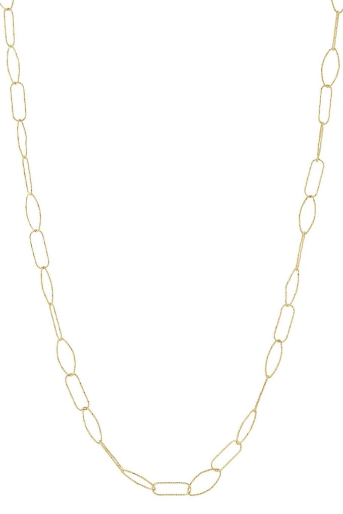 Bijoutheek Collier Lang Schakels Geometrisch Goud