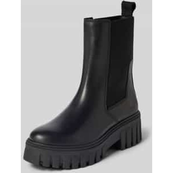 Chelsea boots van echt leer met label in reliëf model 'Vala 5'
