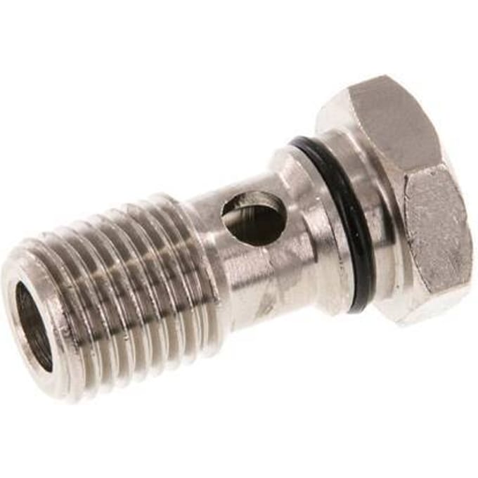 Banjobout 1-weg Vernikkeld Messing G1/4'' Buitendraad NBR [2 Stuks]