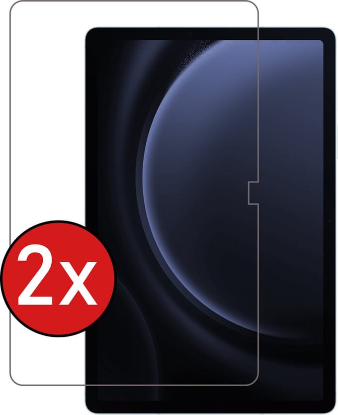 Screenprotector - 2 Stuks - Geschikt voor Samsung Galaxy Tab S9 FE Plus - Extra Sterk - Beschermglas - Gehard Glas - Tempered Glass - Screen Protector