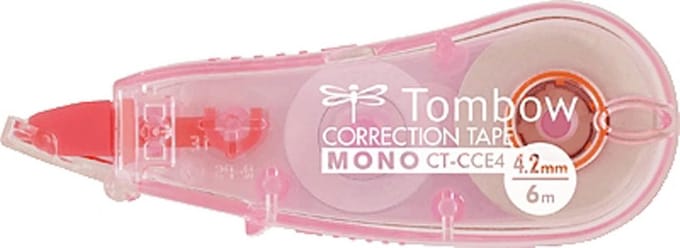 Mini Correctieroller voor Snelle Correcties - 4,2 mm x 6 m, Transparant Roze