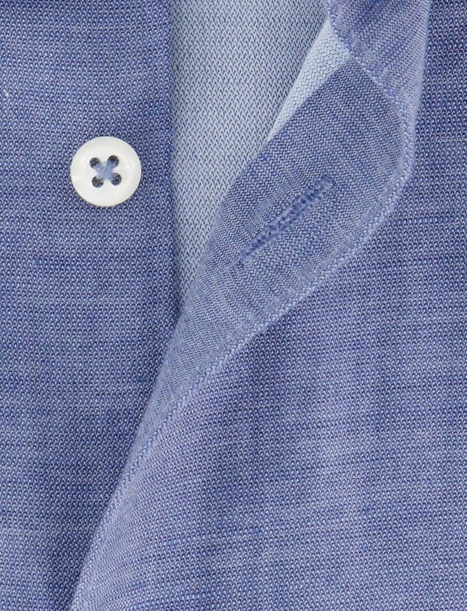 Eterna overhemd korte mouw blauw