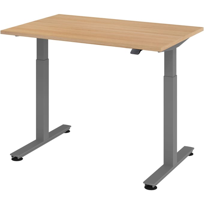 XMST 12 G | Bureau - 120x80 Eiken Tafelhoogte I Elektrisch in hoogte verstelbaar