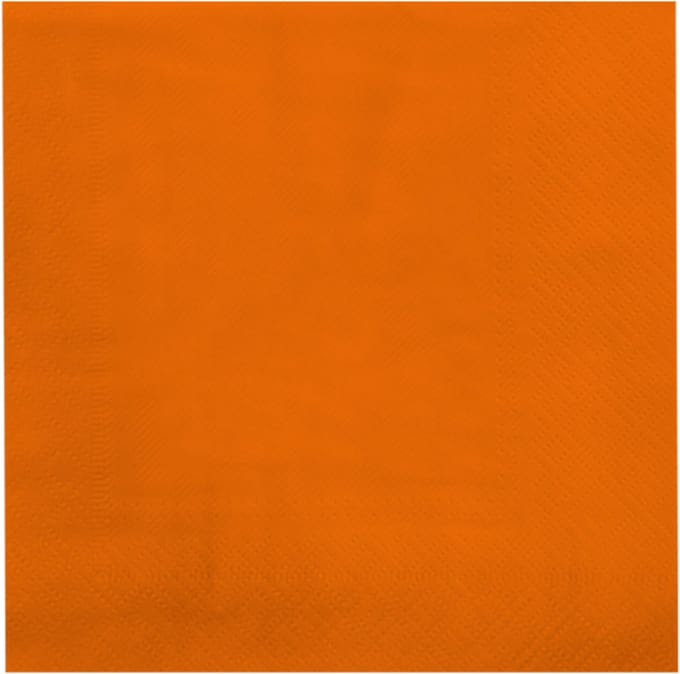Servetten - papier - Oranje, 16,5x16,5cm