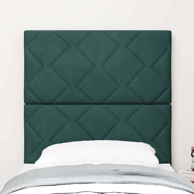 vidaXL - Hoofdbord - Donkergroen - 80 - cm - Fluweel