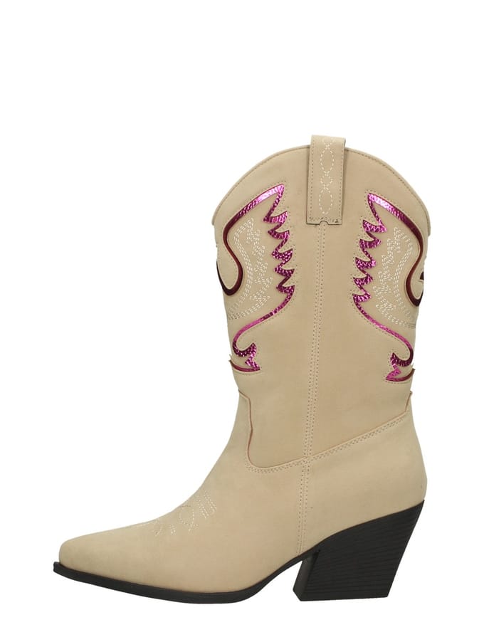 SUB55 Western laarzen Kuit Laarzen - beige - Maat 37