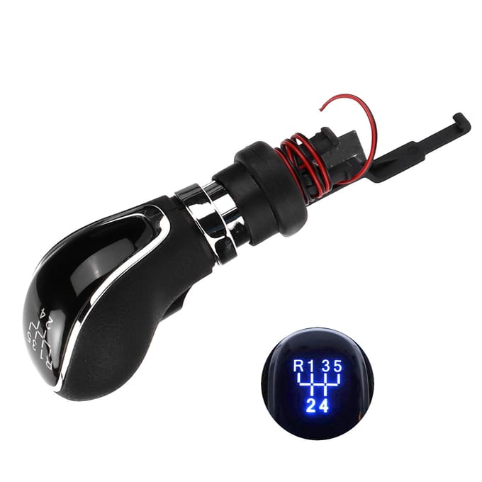 Auto 5 Versnellingen Versnellingspookknop met Licht Vervanging voor Buick Excelle GT XT 2009?2014 black