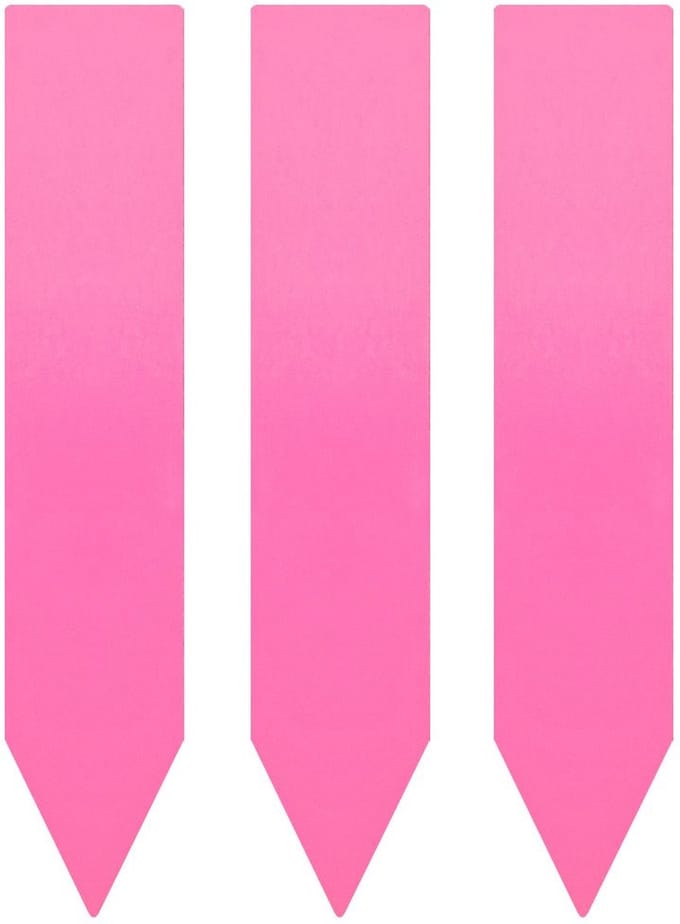 CombiCraft steeketiketten van PVC 20 x 100 mm roze - 100 stuks