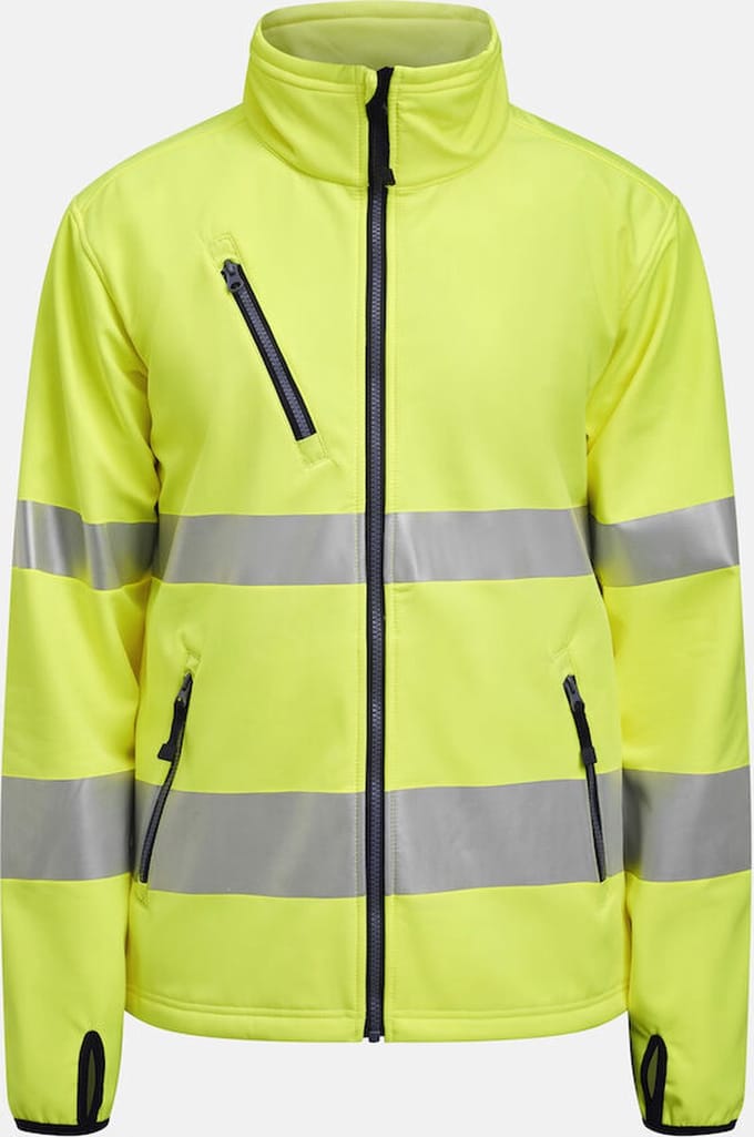 Jobman 1202 Hi-Vis Softshell Jacket 65120255 - Geel - M