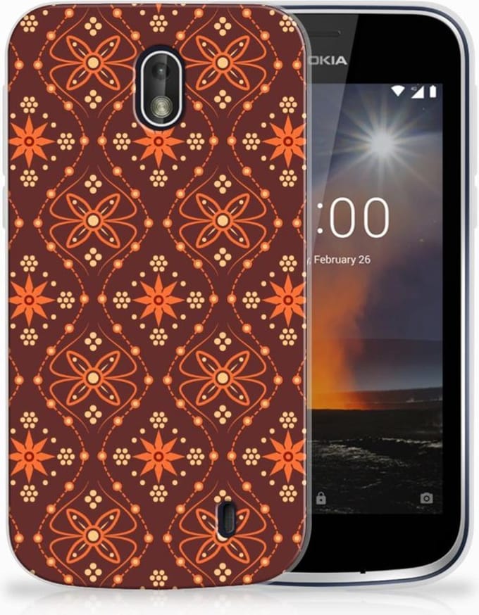 Nokia 1 TPU bumper Batik Brown