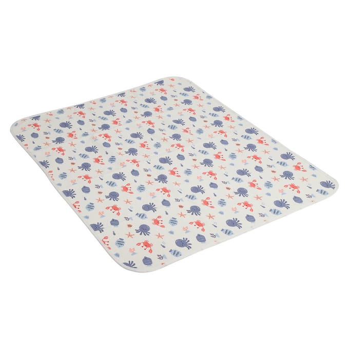 Waterdichte Verschoonmat Liner Wasbaar Ademend Katoen Luier Verschoonmat 80x100cm Onderwater gray