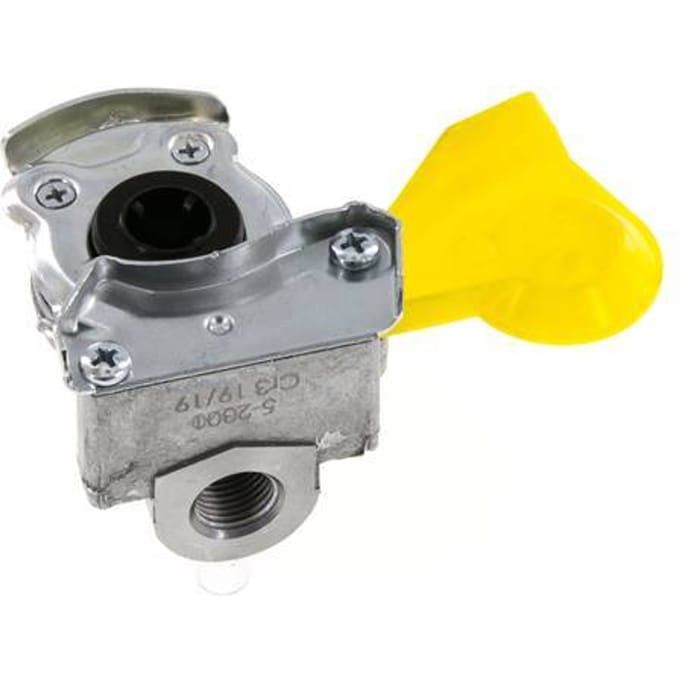 Aluminium Gladhand Koppeling M16x1.5 Binnendraad Onderbreking (geel) DIN 74254