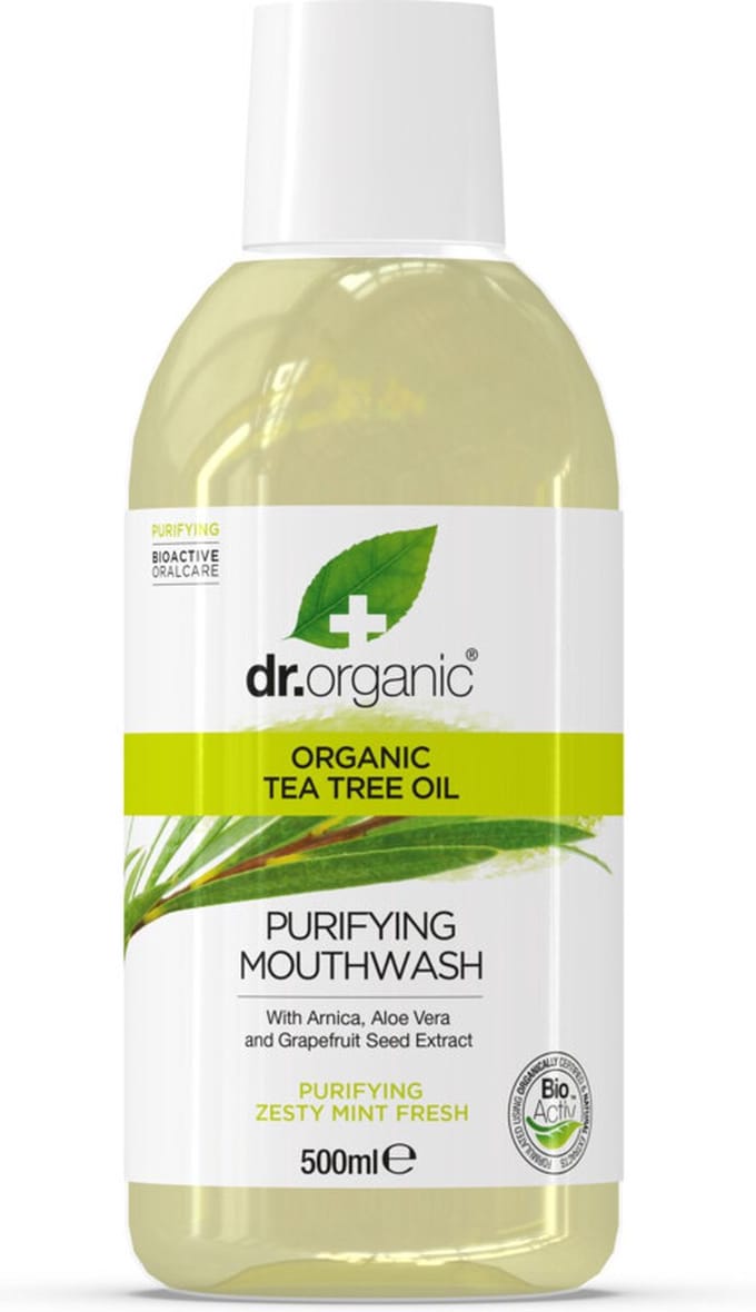 Dr Organic Tea Tree Mondwater (6x 500ml)