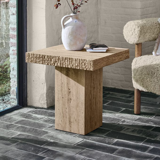 LOBERON Bijzettafel Gainsbury beige