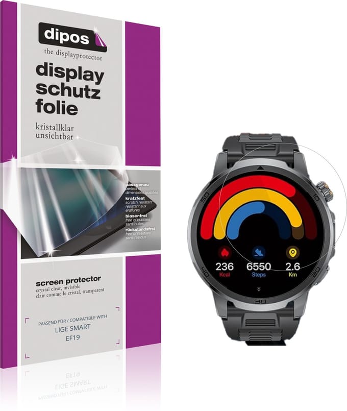 dipos – 6x Beschermfolie geschikt voor LIGE SMART EF19 | Krasbestendige & heldere Screenprotector Ultra-Thin
