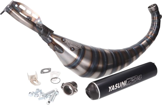 Uitlaat Yasuni R4 Max Bigbore zwart Derbi 50cc 2 Takt