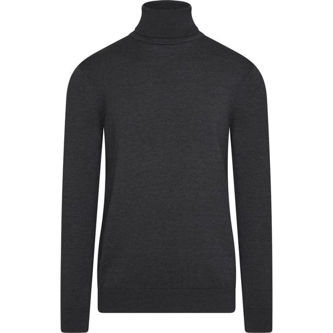 Cappuccino Italia - Heren Sweaters Coltrui Charcoal - Grijs - Maat XXL