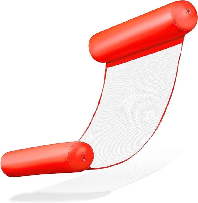 WaterHangmat - Waterspeelgoed- Zwembad - Opblaasbaar- Rood
