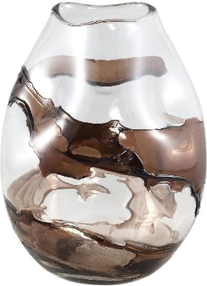 PTMD Vaas Lisee - 22x22x30 cm - Glas - Bruin