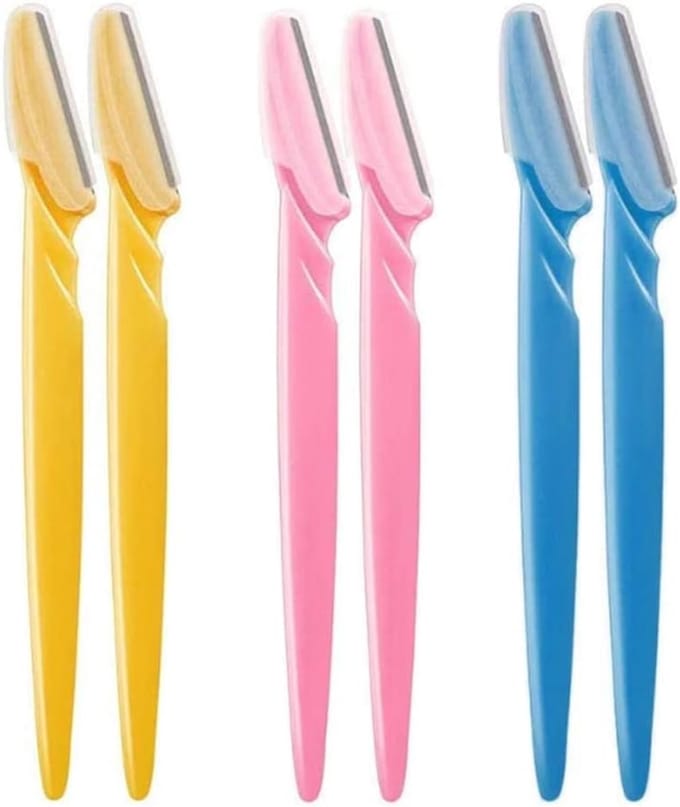 Wenkbrauw Scheermessen Set - 6 Stuks Gezichtsscheermesjes voor Mannen en Vrouwen