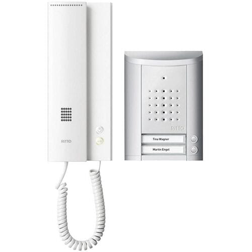 Ritto by Schneider Entravox Complete set voor Deurintercom Kabelgebonden Tweegezinswoning Zilver