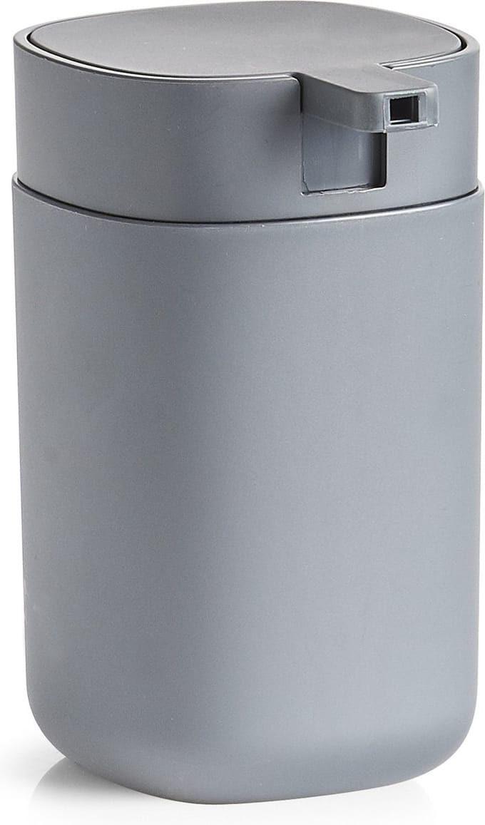 Zeller Zeeppompje/dispenser - kunststof - grijs - 12 cm - modern