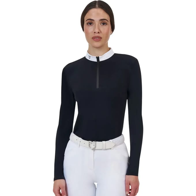 Damespolo met lange mouwen Equestro Ridertechnology