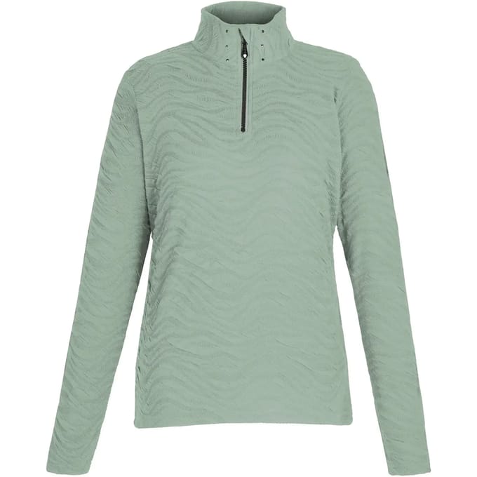 Glamourize middenlaag isolerende actieve fleecetrui met 1/4 rits voor dames