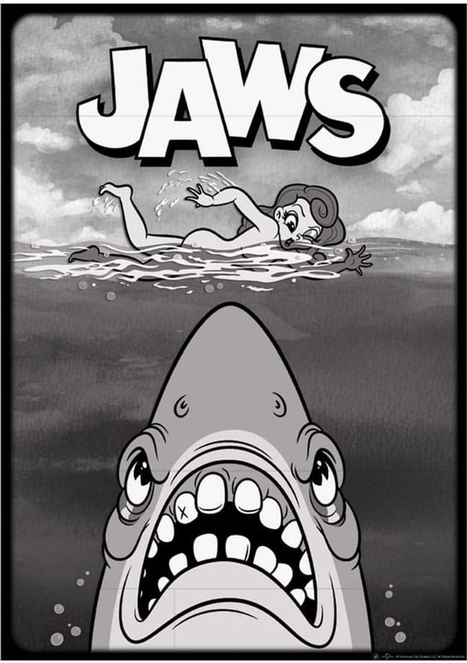 FaNaTtik Jaws Art Print Limited Edition 42 x 30 cm Poster & Wallscrolls