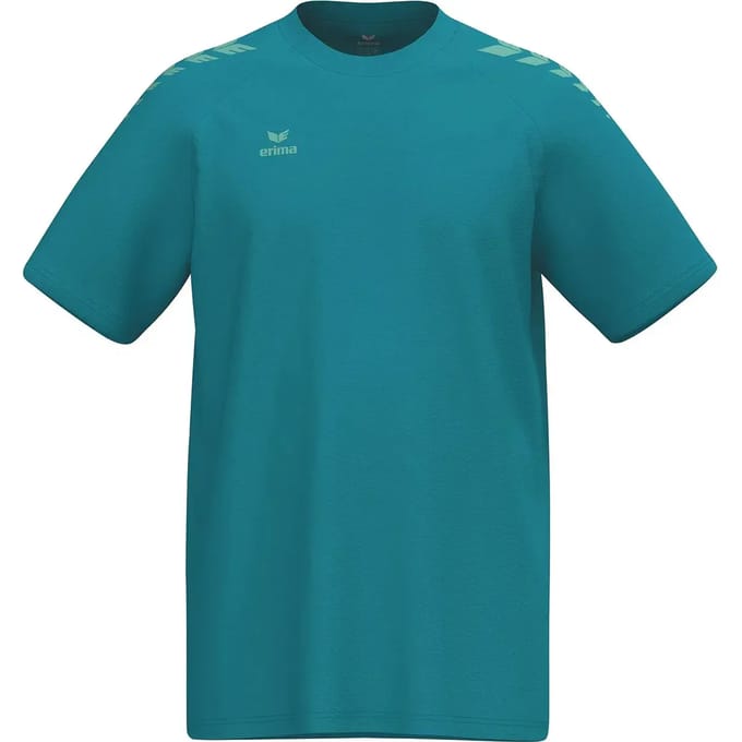 Erima Cmpt 3 Wings T-Shirt Heren - Tahitian Blue / Mintgroen | Maat: M