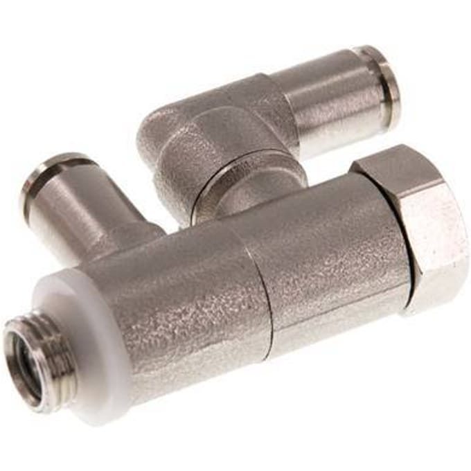 4mm & G1/8'' Indirect Gestuurde Vernikkeld Messing Terugslagklep Buitendraad Insteekkoppeling 0.5-10 bar
