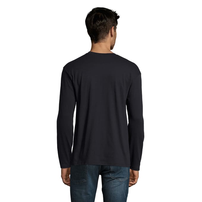 SOLS Heren Monarch T-shirt met lange mouwen (Marine)