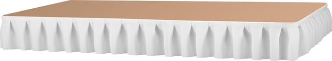 Podiumrok Boxpleat 250% - wit - lengte 410cm