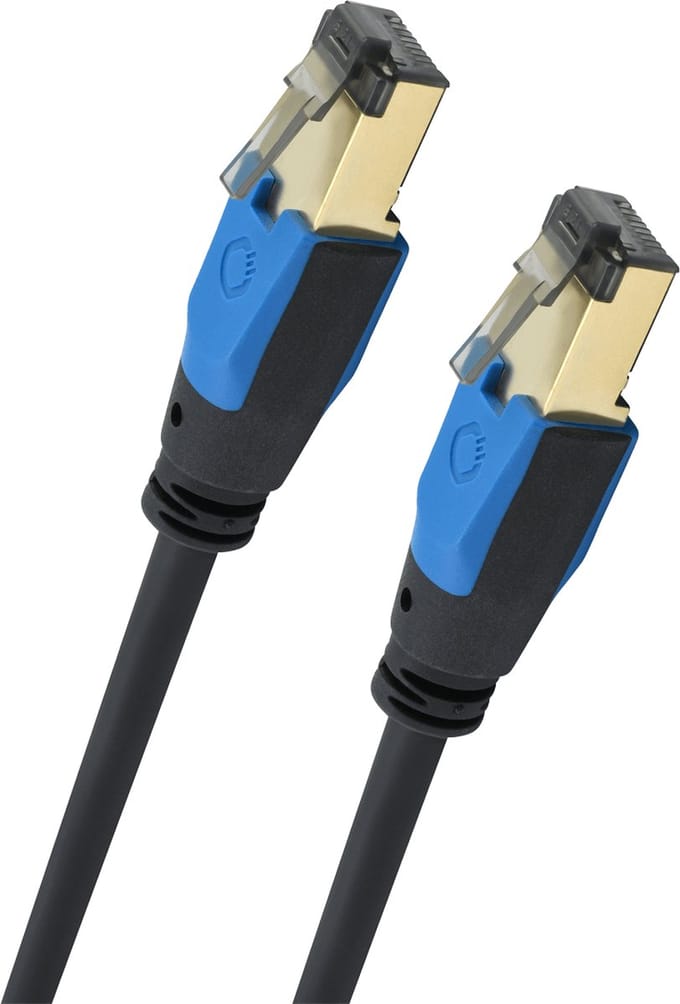 Oehlbach D1C19354 RJ45 Netwerkkabel, patchkabel CAT 8.1 3.00 m Zwart 1 stuk(s)