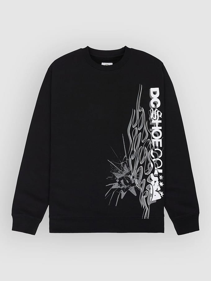 Dc Shoes Dc Side Flame Sweatshirt Zwart XL Man