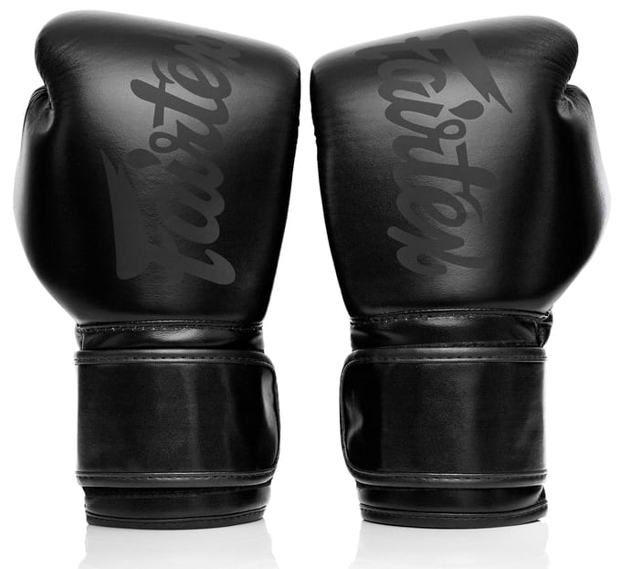 Fairtex BGV14SB Microfiber Bokshandschoenen - Art Collections - Solid Black 14 oz
