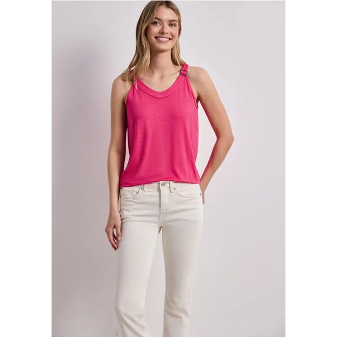 Top met V-hals en decoratief detail